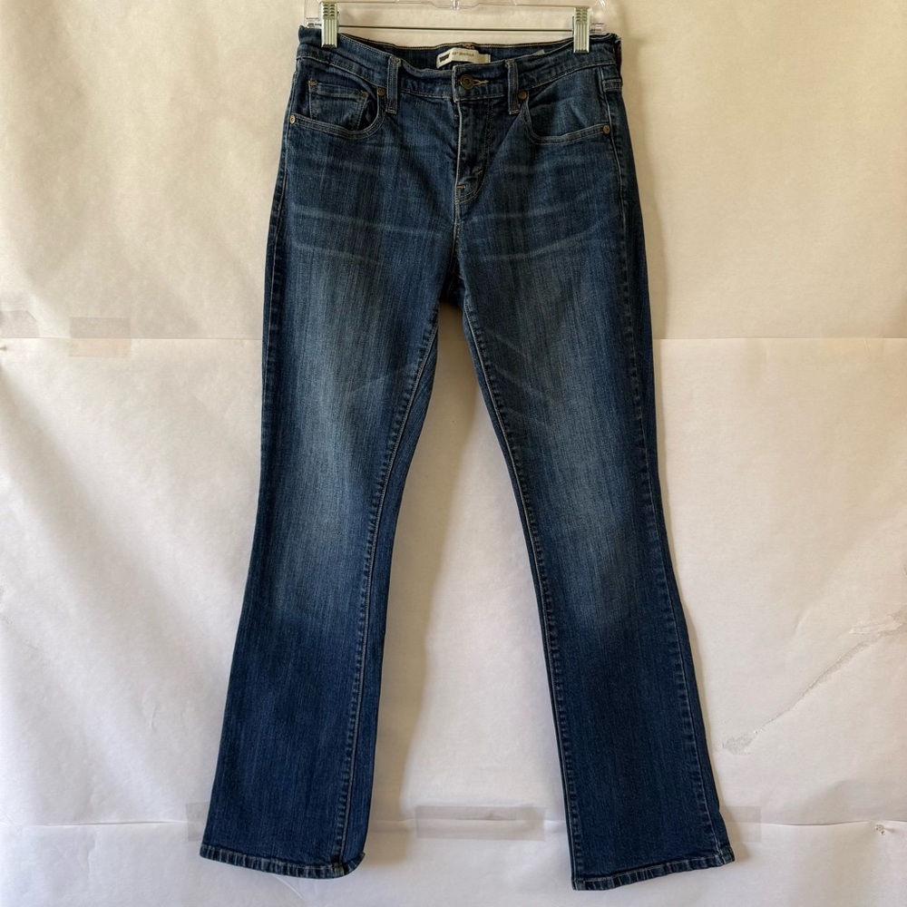 Levi's 515 Bootcut Flare Jeans Size 27 Dark Wash Flap Pocket Y2K Mid Rise Denim